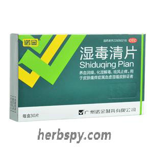 Shiduqing Pian for skin pruritus due to blood-deficiency and dapness-heat